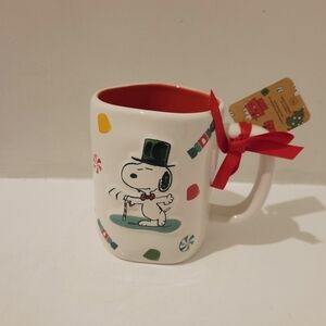 Rae Dunn Peanuts Snoopy Holiday/christmas Coffee Mug. Candy Cane Cutie